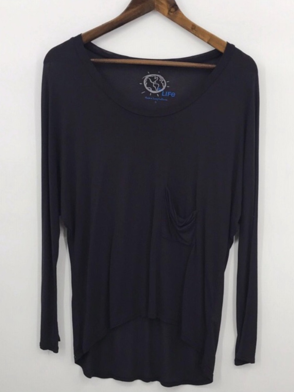 Blue Life Long Sleeve Pocket Jersey Dolman Tee - Picture 4 of 8